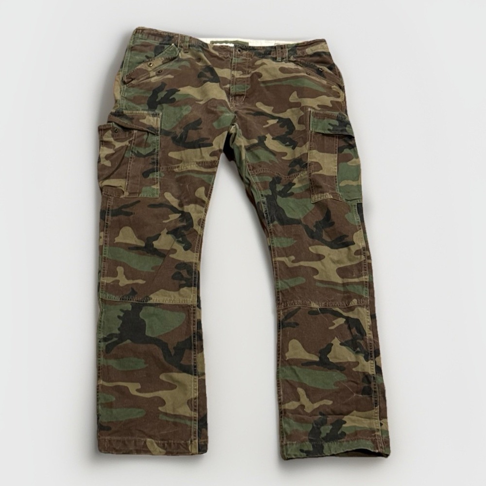 Polo Ralph Lauren Utility Camo Cargo Pants 38 Paratrooper Surplus Sportsman RRL